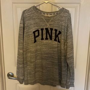 Medium Pink Brand Distressed Sweater.